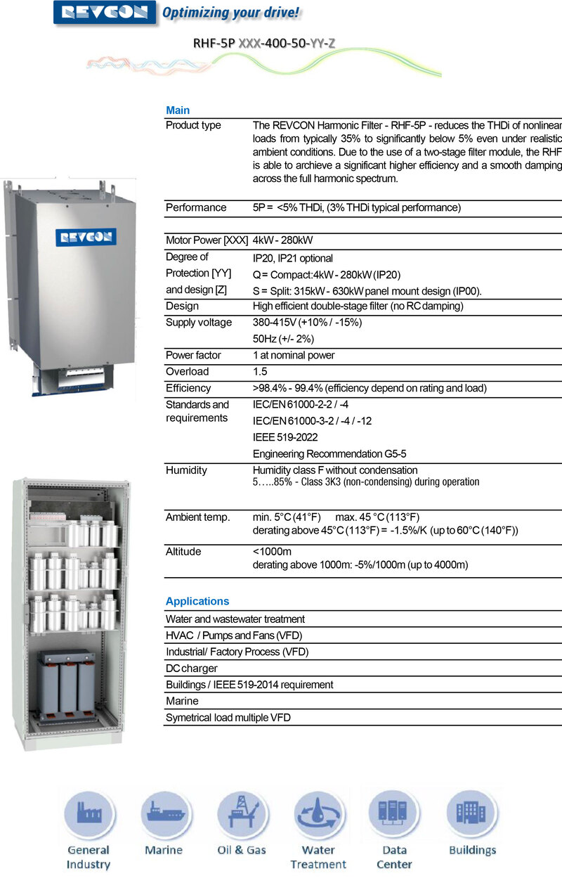 Reven Filter Revcon Passive Harmonic Filter - Ultimate Control Engineering Sdn Bhd